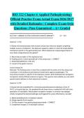 BIO 322 Chapter 6 Applied Pathophysiology Official Practice Exam Actual Exam 2026&sol;2027 with Detailed Rationales &vert; Complete Exam-Style Questions &vert; Pass Guaranteed &ndash; A&plus; Graded&NewLine;&NewLine;