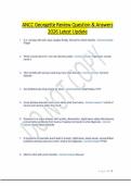 ANCC Georgette Review Question & Answers 2026 Latest Update
