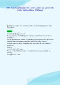 TSSA Exam Study Questions with Correct Answers and Answers with&NewLine;Verified Solutions &vert; Latest 2026 Update