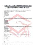 NURS 661 Exam 2 Study Questions with Correct Answers Graded A&plus; 2026