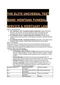 The Elite Universal Test Bank&colon; Montana Funeral Service & Mortuary Law &lpar;2026&sol;2027&rpar;