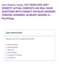 Master Resilience Training &lpar;MRT&rpar; EXAM 2026-2027 &NewLine;NEWEST&excl;&excl; ACTUAL COMPLETE 400 REAL EXAM &NewLine;QUESTIONS WITH CORRECT DETAILED ANSWERS &NewLine;&lpar;VERIFIED ANSWERS&rpar; &sol;ALREADY GRADED A&plus; &NewLine;Psychology