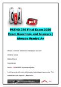 PATHO 370 Final Exam Study Guide &lpar;300&plus; Questions&rpar;&colon; Cardiovascular&comma; Neurological&comma; Endocrine&comma; Musculoskeletal&comma; Respiratory&comma; Renal & Gastrointestinal Pathophysiology