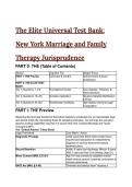 2026&sol;2027 New York LMFT Jurisprudence&colon; The Elite Universal 33&plus; Question Test Bank & Study Guide