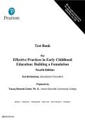 Test Bank For Effective Practices in Early Childhood Education Building a Foundation 4th Edition By Sue Bredekamp&period; All Chapters are 100&percnt; complete&period;