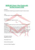 NURS 661 Exam 3 Key Points with Verified Answers 2026