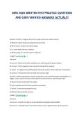 DMV 2026 WRITTEN TEST PRACTICE QUESTIONS&NewLine;AND 100&percnt; VERIFIED ANSWERS ACTUAL&excl;&excl;&excl; 
