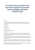 PSI - NY Life&comma; Accident and Health Practice&NewLine;Exam 2026 Complete Practice Exam with&NewLine;Questions&comma; ANSWER-s&comma; and Detailed&NewLine;Rationales&excl;&excl;&excl; 2026&NewLine;