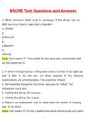 NRCME Test Actual 2026 Questions and Correct Answers &lpar;Latest 2026 &sol; 2027 Update&rpar; Graded A&plus; 100&percnt; Guarantee Verified by Experts