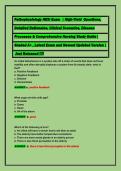 Pathophysiology HESI Exam  &vert; High-Yield  Questions&comma; &NewLine;Detailed Rationales&comma; Clinical Scenarios&comma; Disease &NewLine;Processes & Comprehensive Nursing Study Guide&vert; &NewLine;Graded A&plus; &comma; Latest Exam and Newest Updated Version &vert;&NewLine; Just Released &excl;&excl;&excl;&excl;&NewLine;