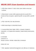NRCME &lpar;DOT&rpar; Exam Actual 2026 Questions and Correct Answers &lpar;Latest 2026 &sol; 2027 Update&rpar; Graded A&plus; 100&percnt; Guarantee Verified by Experts