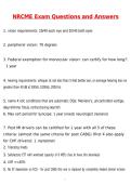 NRCME Exam Actual 2026 Questions and Correct Answers &lpar;Latest 2026 &sol; 2027 Update&rpar; Graded A&plus; 100&percnt; Guarantee Verified by Experts