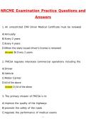 NRCME Examination Practice Actual 2026 Questions and Correct Answers &lpar;Latest 2026 &sol; 2027 Update&rpar; Graded A&plus; 100&percnt; Guarantee Verified by Experts