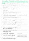 Anatomy Exam 2 Study Guide - Verified Questions and Answers - Graded A&plus; - Guaranteed Success Exam Prep - Comprehensive Review