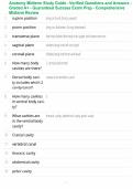Anatomy Midterm Study Guide - Verified Questions and Answers - Graded A&plus; - Guaranteed Success Exam Prep - Comprehensive Midterm Review