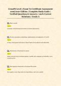 CrossFit Level 1 Exam V2 Certificate Assessment &NewLine;2026&sol;2027 Edition &vert; Complete Study Guide &vert; &NewLine;Verified Questions & Answers &vert; 100&percnt; Correct &NewLine;Solutions &vert; Grade A 