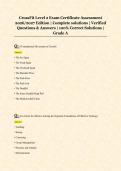 CrossFit Level 2 Exam Certificate Assessment &NewLine;2026&sol;2027 Edition &vert; Complete solutions &vert; Verified &NewLine;Questions & Answers &vert; 100&percnt; Correct Solutions &vert; &NewLine;Grade A 