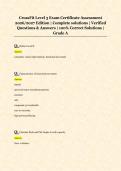 CrossFit Level 3 Exam Certificate Assessment &NewLine;2026&sol;2027 Edition &vert; Complete solutions &vert; Verified &NewLine;Questions & Answers &vert; 100&percnt; Correct Solutions &vert; &NewLine;Grade A