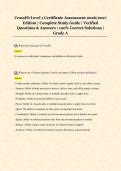 CrossFit Level 1 Certificate Assessment 2026&sol;2027 &NewLine;Edition &vert; Complete Study Guide &vert; Verified &NewLine;Questions & Answers &vert; 100&percnt; Correct Solutions &vert; &NewLine;Grade A