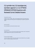 S12 Sprinkler Test&comma; S13 Standpipe Test&comma; Sprinklers Segment 5&comma; S-12 CITYWIDE Questions with Correct Answers 2025&sol; 2026 &vert; 100&percnt; Verified with Correct Questions and Answers &vert; Certificate of Fitness Exam Prep with Solution