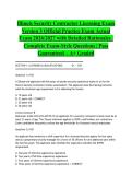Illinois Security Contractor Licensing Exam Version 3 Official Practice Exam Actual Exam 2026&sol;2027 with Detailed Rationales &vert; Complete Exam-Style Questions &vert; Pass Guaranteed &ndash; A&plus; Graded&NewLine;&NewLine;
