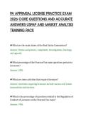 PA APPRAISAL LICENSE PRACTICE EXAM&NewLine;2026 CORE QUESTIONS AND ACCURATE&NewLine;ANSWERS USPAP AND MARKET ANALYSIS&NewLine;TRAINING PACK