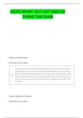 NURSING THEORIES METAPARADIGMS QUESTIONS AND CORRECT ANSWERS