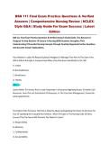 BSN 111 Final Exam Practice Questions & Verified Answers &vert; Comprehensive Nursing Review &vert; NCLEX-Style Q&A &vert; Study Guide For Exam Success &vert; Latest Edition