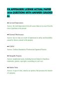 PA APPRAISERS LICENSE ACTUAL PAPER&NewLine;2026 QUESTIONS WITH ANSWERS GRADED&NewLine;A&plus;