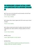 PA APPRAISERS LICENSE ACTUAL SCRIPT&NewLine;2026 QUESTIONS WITH ANSWERS GRADED&NewLine;A&plus;