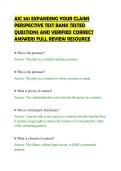 AIC 301 EXPANDING YOUR CLAIMS &NewLine;PERSPECTIVE TEST BANK TESTED &NewLine;QUESTIONS AND VERIFIED CORRECT &NewLine;ANSWERS FULL REVIEW RESOURCE