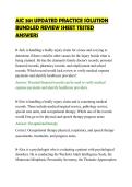 AIC 301 UPDATED PRACTICE SOLUTION &NewLine;BUNDLED REVIEW SHEET TESTED &NewLine;ANSWERS