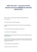 NICET Soils Level 1 &ndash; Actual Exam Practice&NewLine;Questions and Correct ANSWERs Plus Rationales&NewLine;2026 ACTUAL&excl;&excl;&excl;&NewLine;