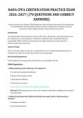 NAPA CPFA Certification Practice Exam 2026&ndash;2027 &vert; Business Systems &vert; 70 Practice Questions with Correct Answers