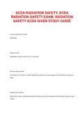 SCDA Radiation Safety&comma; SCDA Radiation Safety Exam Questions with Correct Answers 2025&sol; 2026 &vert; 100&percnt; Verified with Correct Questions and Answers &vert; Latest Radiation Safety Certification Exam Prep with Solution