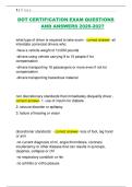 DOT CERTIFICATION EXAM QUESTIONS AND ANSWERS 2026-2027