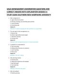SALES MANAGEMENT EXAMINATION QUESTIONS AND &NewLine;CORRECT ANSWER WITH EXPLANATION GRADED A&plus; &NewLine;STUDY GUIDE
