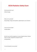 SCDA Radiation Safety Exam Questions with Correct Answers 2025&sol; 2026 &vert; 100&percnt; Verified with Correct Questions and Answers &vert; Latest SCDA Radiation Safety Certification Exam Prep with Solution