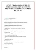 ATI PN Pharmacology Exam with NGN &lpar;2024&ndash;2025&rpar; Questions and Correct Answers 2025&sol; 2026 &vert; 100&percnt; Verified with Correct Questions and Answers &vert; Latest ATI PN Pharmacology Exam Prep with Solution