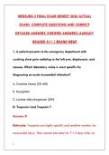 MEDSURG 2 FINAL EXAM 2026 - 200&plus; ACTUAL EXAM QUESTIONS WITH VERIFIED ANSWERS & DETAILED RATIONALES&NewLine;