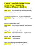 KPEERI Phonological and Phonemic Awareness In Practice Exam Questions & Answers &lpar;Grade A&plus;&rpar;&period;docx&NewLine;&NewLine;
