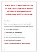 NASM CES FINAL EXAM 2026 - 250&plus; ACTUAL EXAM QUESTIONS WITH VERIFIED ANSWERS & DETAILED RATIONALES&NewLine;