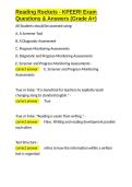 Reading Rockets - KPEERI Exam Questions & Answers &lpar;Grade A&plus;&rpar;&period;docx&NewLine;&NewLine;