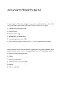 ATI Fundamentals Remediation Questions and Answers 2025&sol; 2026 &vert; 100&percnt; Verified with Correct Questions and Answers &vert; Latest ATI Fundamentals Nursing Exam Prep with Solution