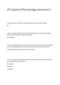 ATI Capstone Pharmacology Assessment 1 Questions and Answers 2025&sol; 2026 &vert; 100&percnt; Verified with Correct Questions and Answers &vert; Latest ATI Capstone Pharmacology Exam Prep with Solution