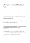 ATI Capstone Fundamentals Post-Study Quiz Questions and Answers 2025&sol; 2026 &vert; 100&percnt; Verified with Correct Questions and Answers &vert; Latest ATI Fundamentals Capstone Exam Prep with Solution