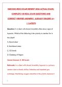 NUR2502 MDC3 EXAM 2026 - 200&plus; ACTUAL EXAM QUESTIONS WITH VERIFIED ANSWERS & DETAILED RATIONALES&NewLine;