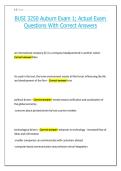 BUSI 3250 Auburn Exam 1&semi; Actual Exam Questions With Correct Answers