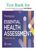 Test Bank for Essential Health Assessment 3rd edition &NewLine;by Janice M&period; Thompson