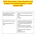EDAC Study Guide 3 Exam Questions and&NewLine;Answers with Verified Solutions &vert; Latest&NewLine;Updated 2026
